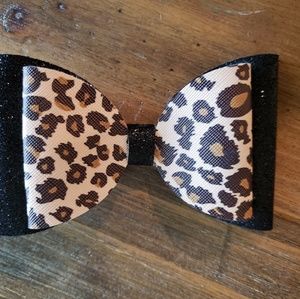Faux leather bows